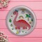 8 Count Pastel Dinosaur Paper Plates Birthday Party Disposable Dinnerware 9"